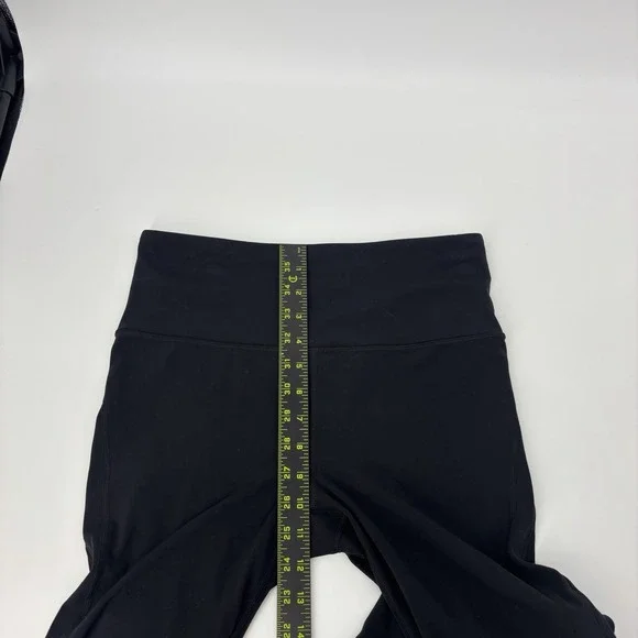 Athleta Horizon Scallop Capri Leggings Black Womens Medium Stretch High Waist - Picture 6 of 7